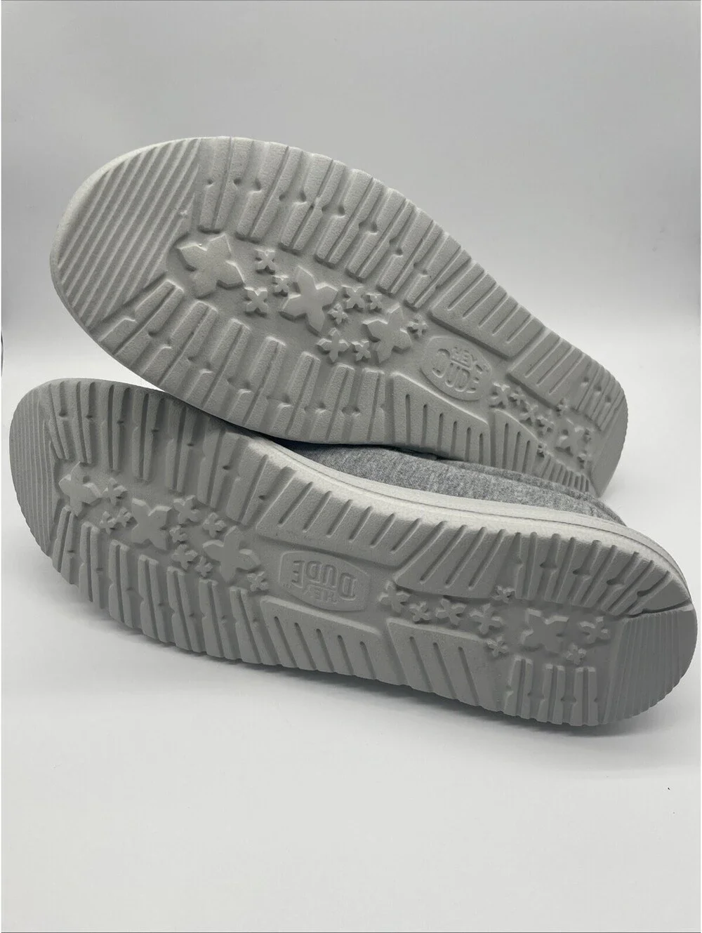 Hey Dude Wally Stretch Jersey Grey Size 14 Men's Shoes New with Tags 45433-030